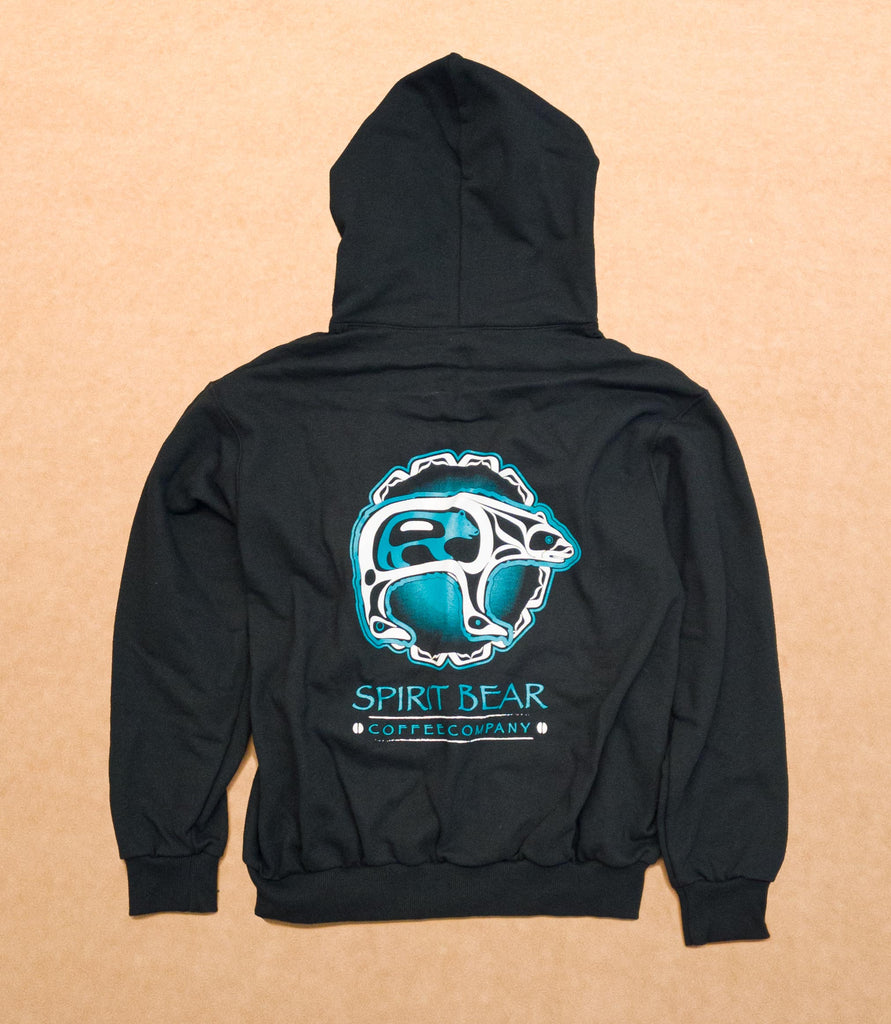 Embroidered Zip Hoodie - Spirit Bear Coffee Company, Order coffee online Canada,  wholesale coffee, organic and fair trade coffee