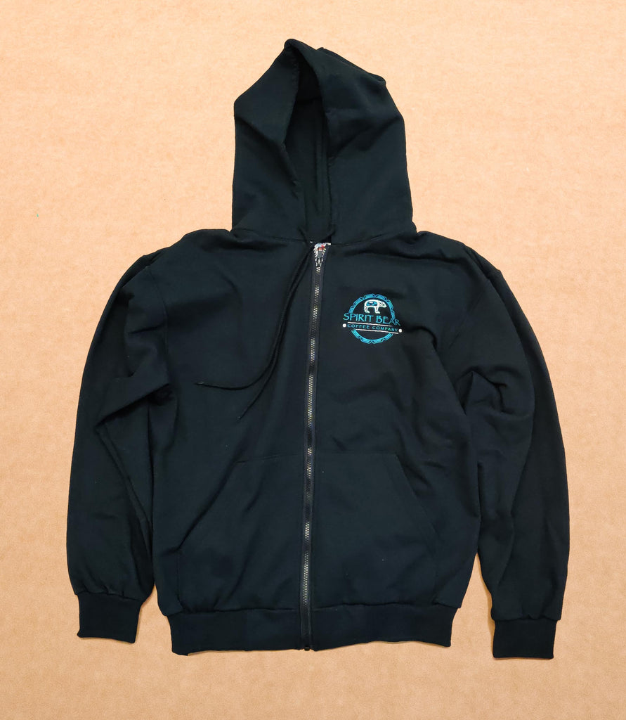 Embroidered Zip Hoodie - Spirit Bear Coffee Company, Order coffee online Canada,  wholesale coffee, organic and fair trade coffee