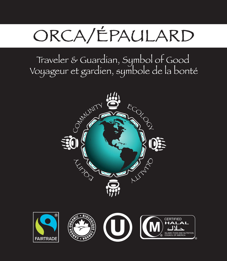 Orca - Dark Roast Coffee Pods - Spirit Bear Coffee Company, Order coffee online Canada,  wholesale coffee, organic and fair trade coffee